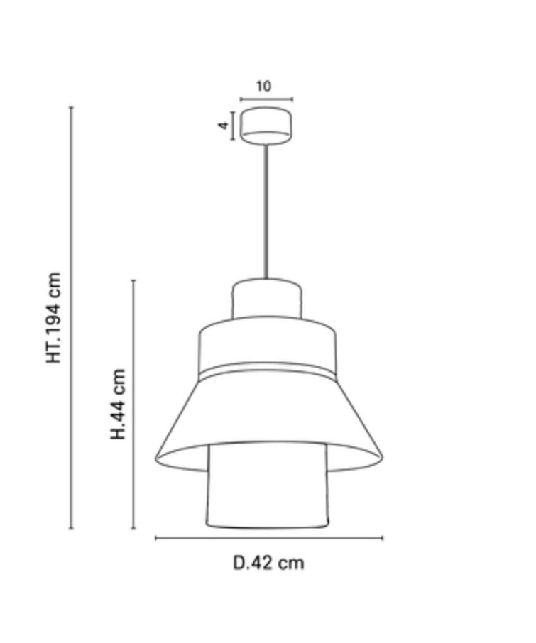 Market Set Fransk Flet Loftlampe - Natur/Sort