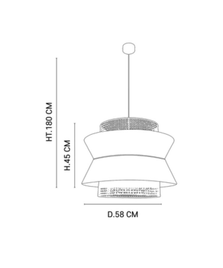 Market Set Fransk Flet Loftlampe - Natur/Sort